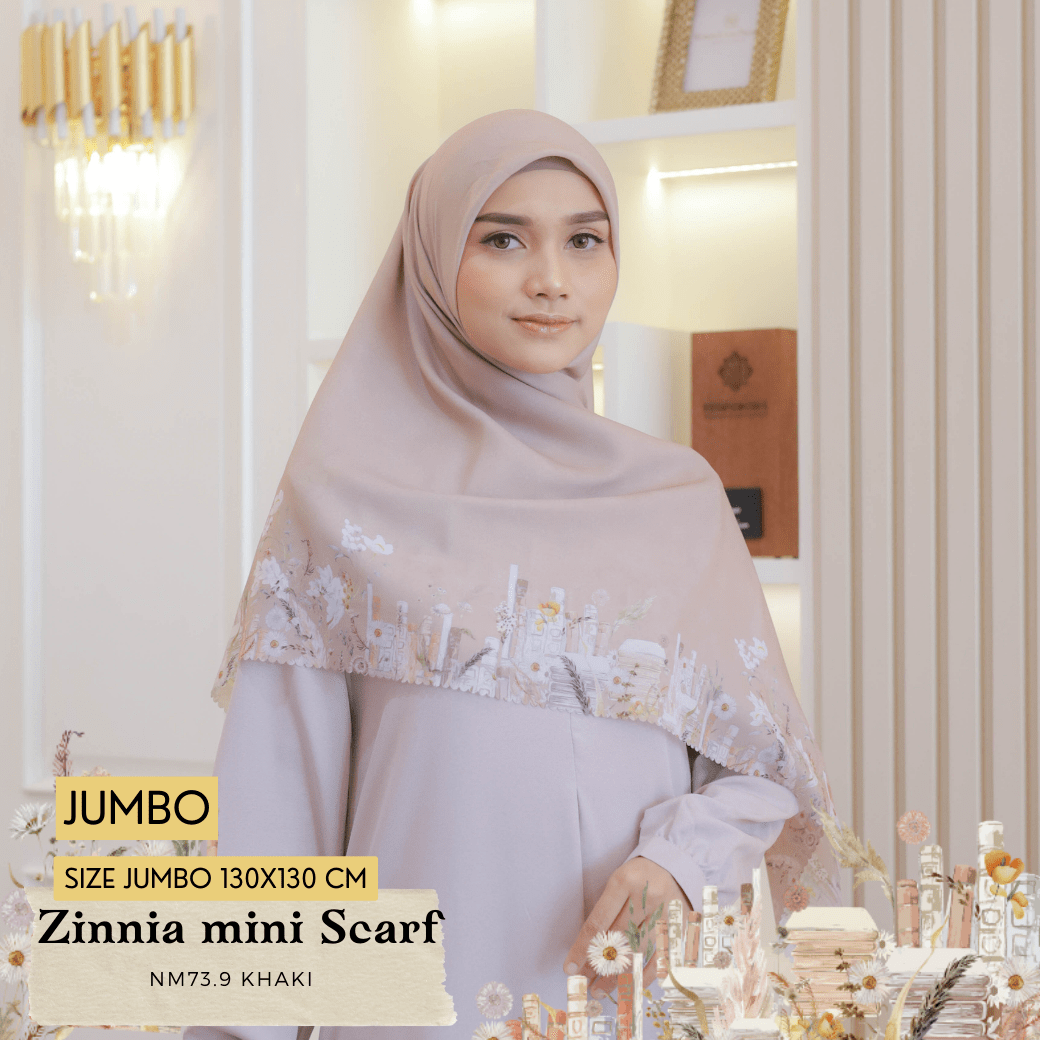 Zinnia Mini Scarf Jumbo - NM73.9 Khaki