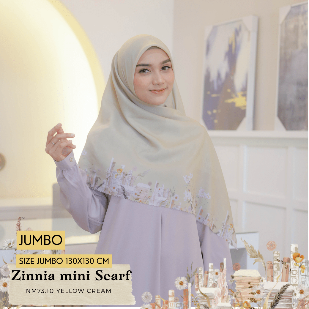 Zinnia Mini Scarf Jumbo - NM73.10 Yellow Cream
