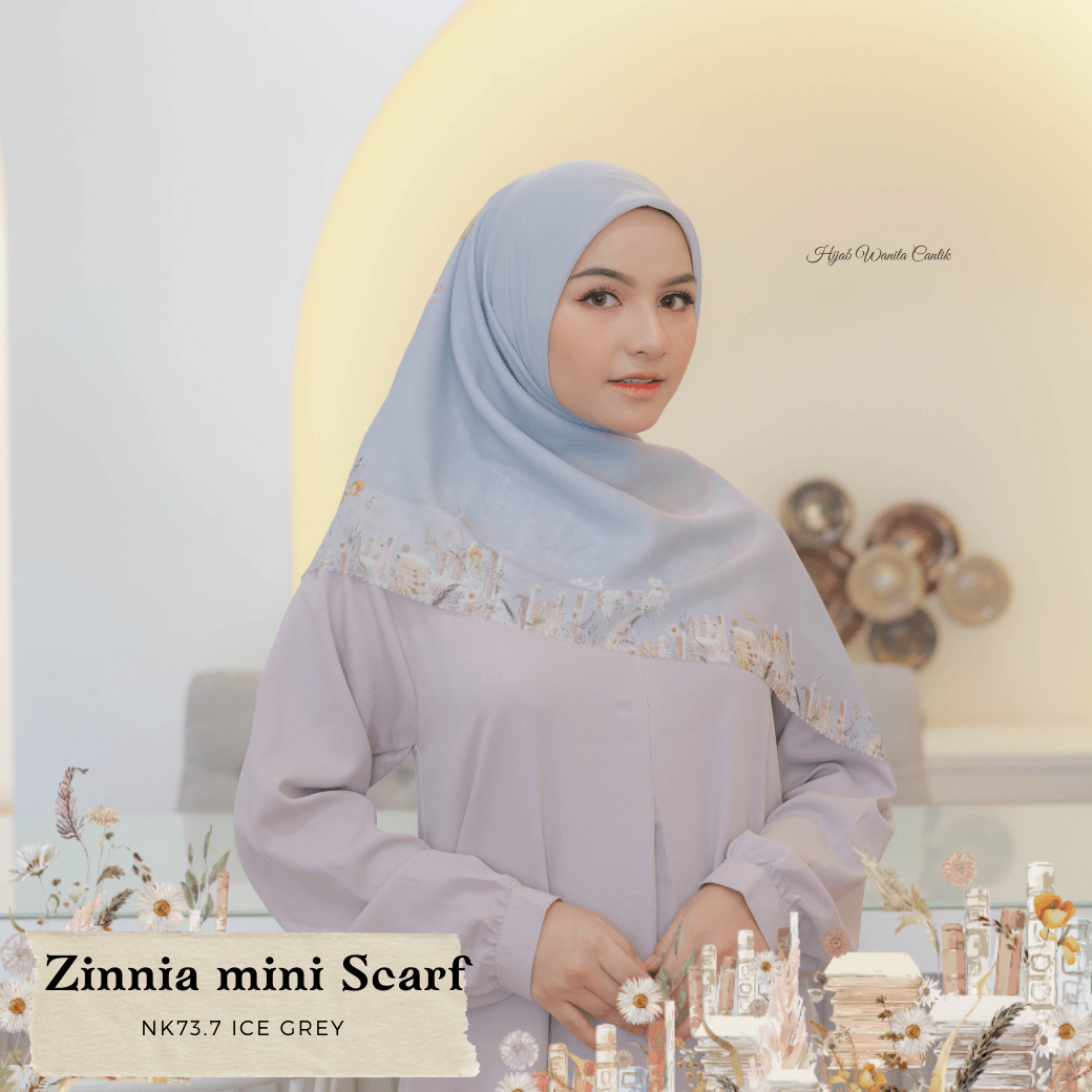 Zinnia Mini Scarf - NK73.7 Ice Grey