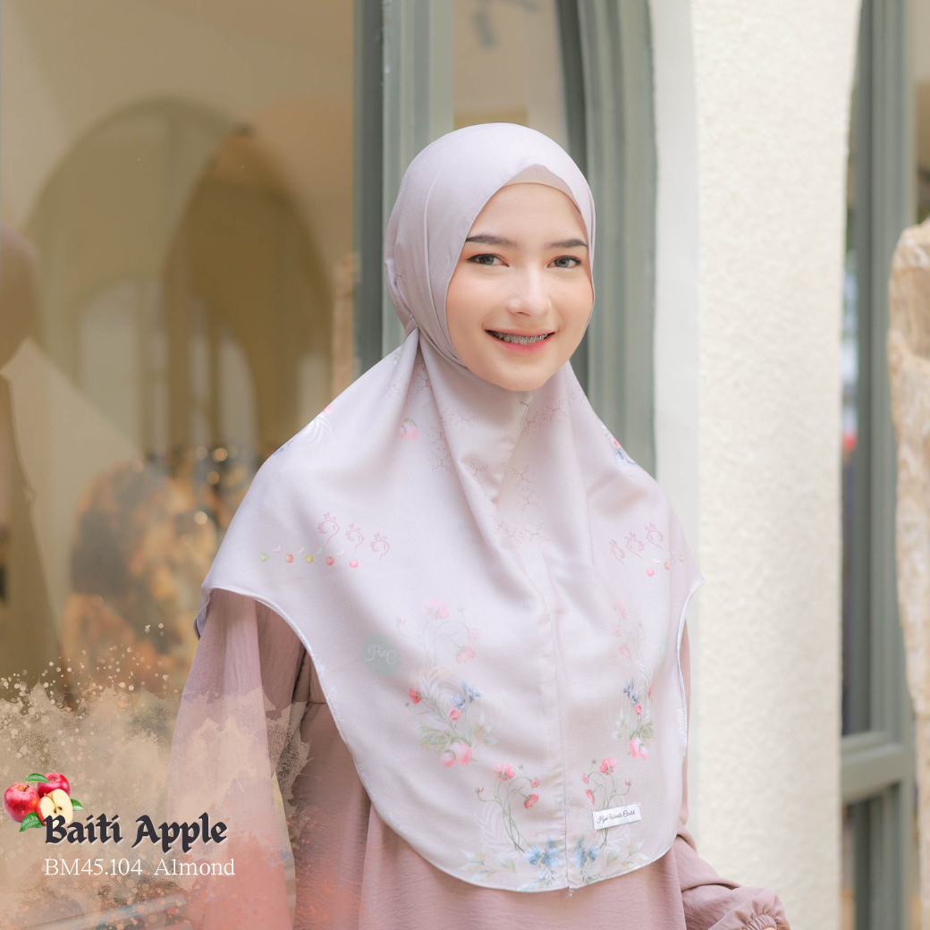 [BELI 3 GRATIS 1] Hijab Instan Baiti Apple - BM45.104 Almond