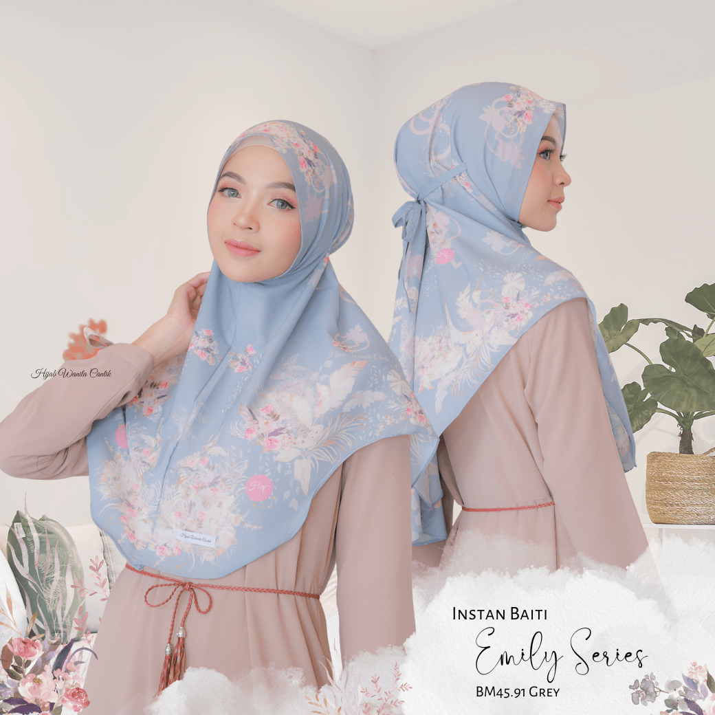 Hijab Instan Baiti Emily - BM45.91 Grey