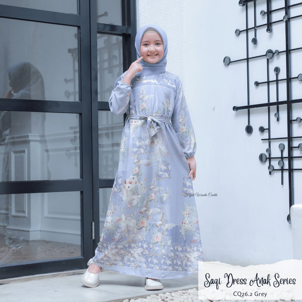 Saqi Dress Anak Custom- CQ26.2 Grey
