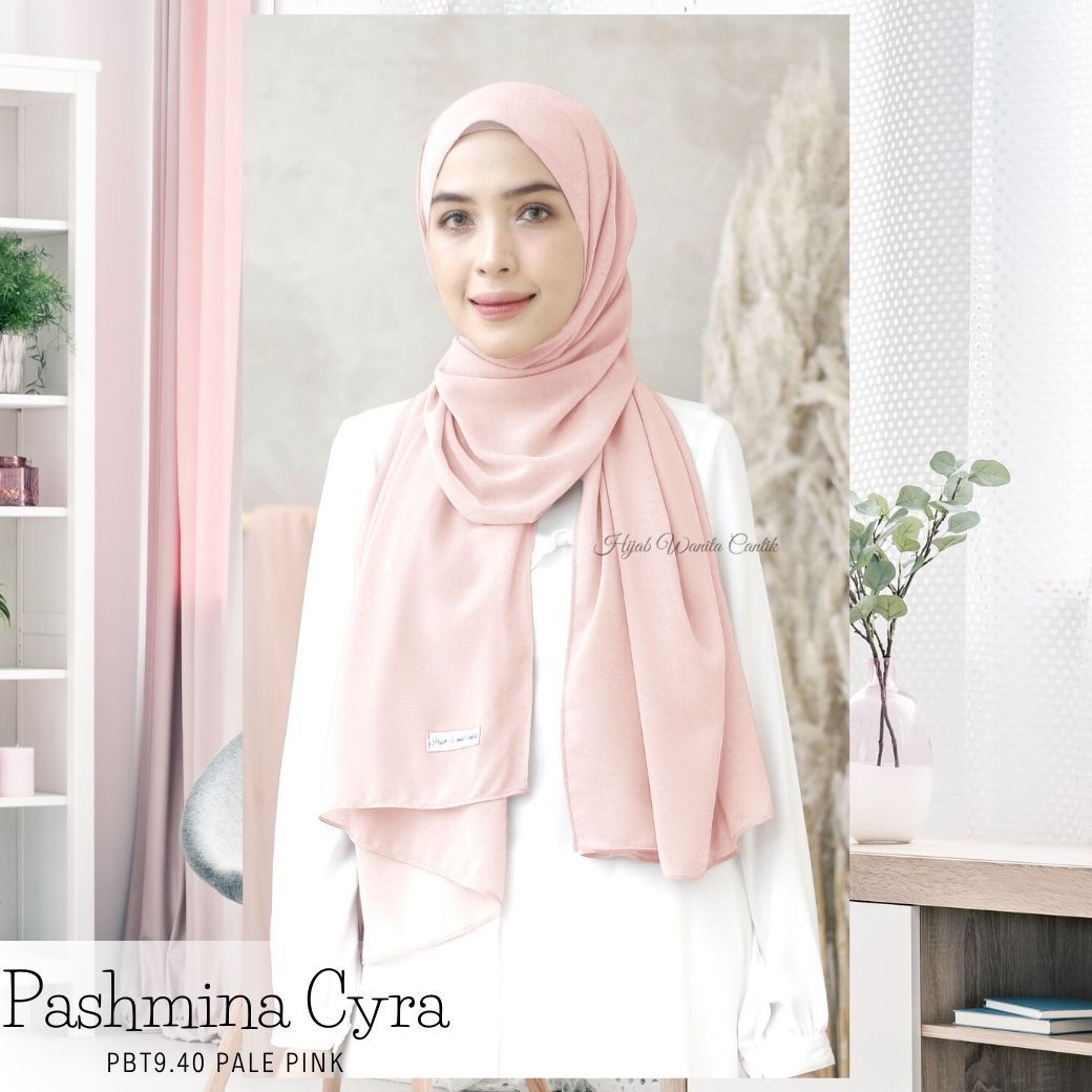 [ BELI 3 GRATIS 1 ] Pashmina Cyra - PBT9.40 Pale Pink