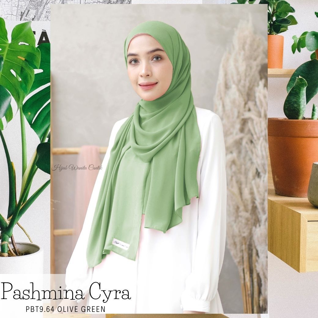 [ BELI 3 GRATIS 1 ] Pashmina Cyra - PBT9.64 Olive Green