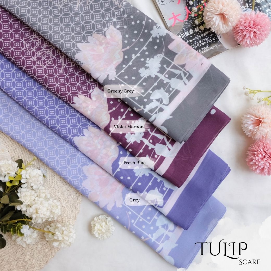 Tulip Scarf - TLP3.2 Grey