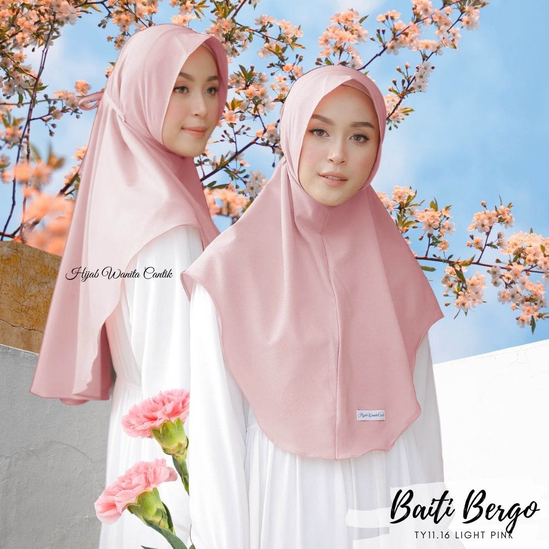 Hijab Instan Baiti Bergo - TY11.16 Light Pink
