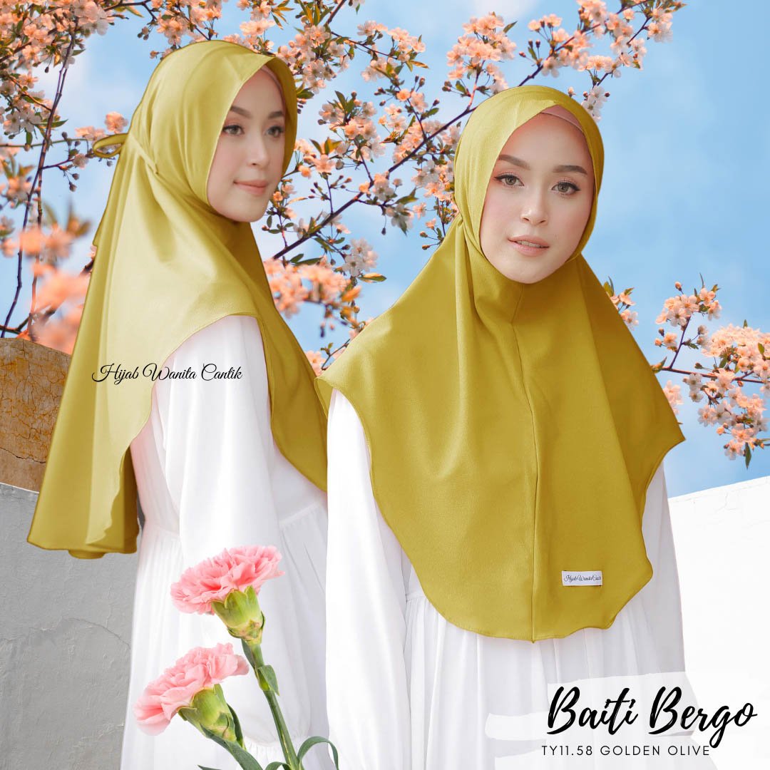 Hijab Instan Baiti Bergo - TY11.58 Golden Olive