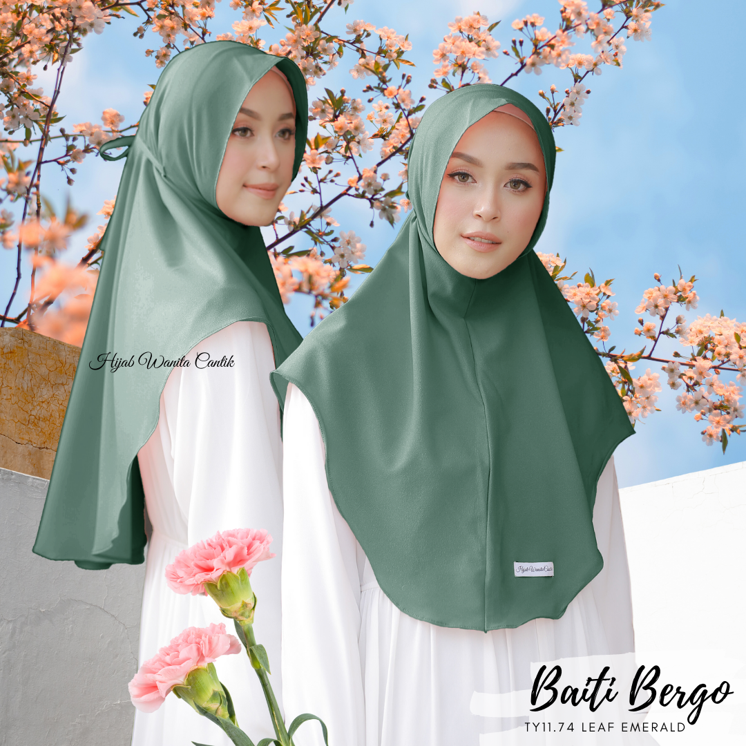 Hijab Instan Baiti Bergo - TY11.74 Leaf Emerald